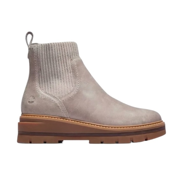 Timberland Women’s Cervinia Valley Chelsea Boot Light Taupe Size 10 NWT - Picture 1 of 15
